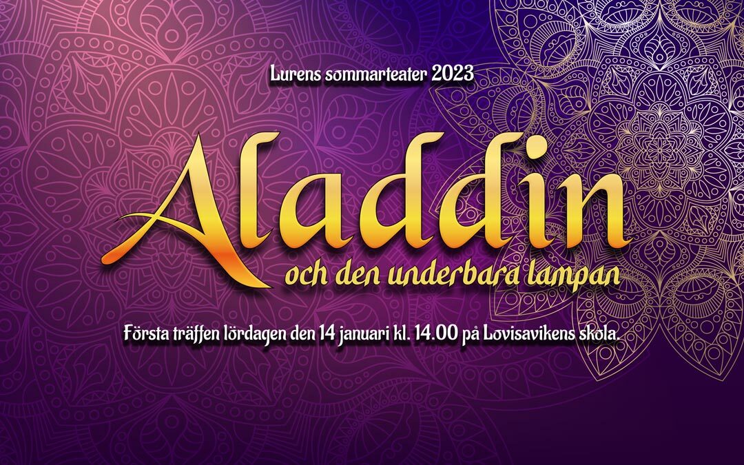 Första Aladdin-träffen lördagen den 14 januari på Lovisavikens skola